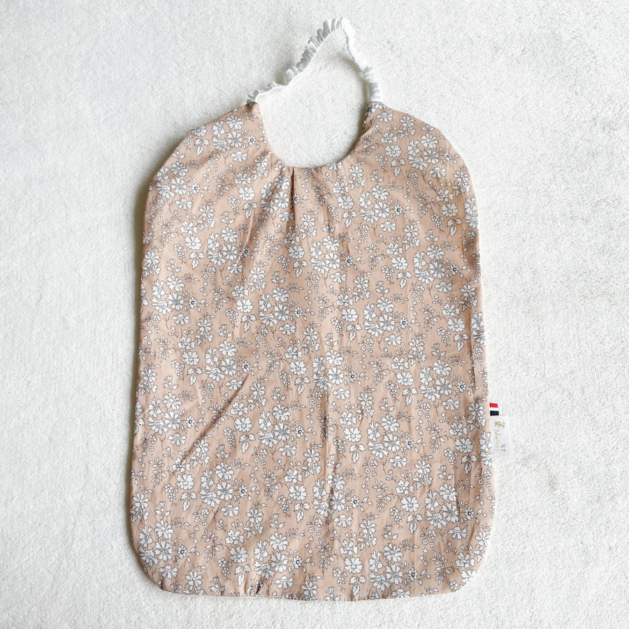 SERVIETTE DE TABLE / CANTINE - Fleuri latte