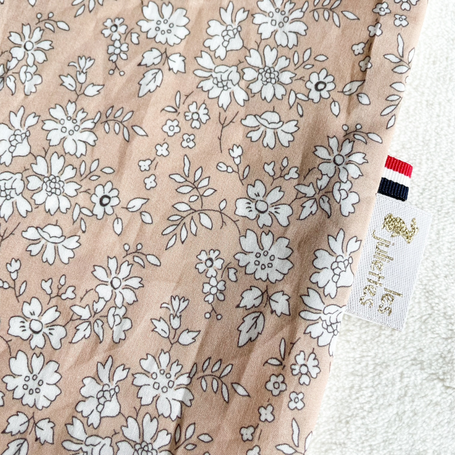 SERVIETTE DE TABLE / CANTINE - Fleuri latte