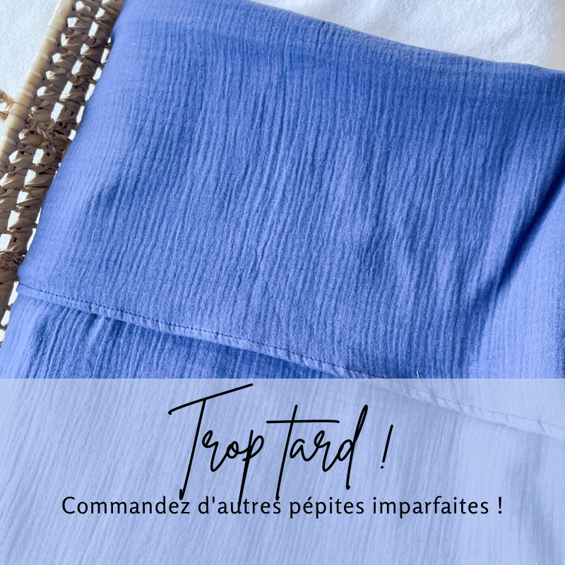 COUVERTURE LEGERE / MAXI LANGE Marine * Imparfaits