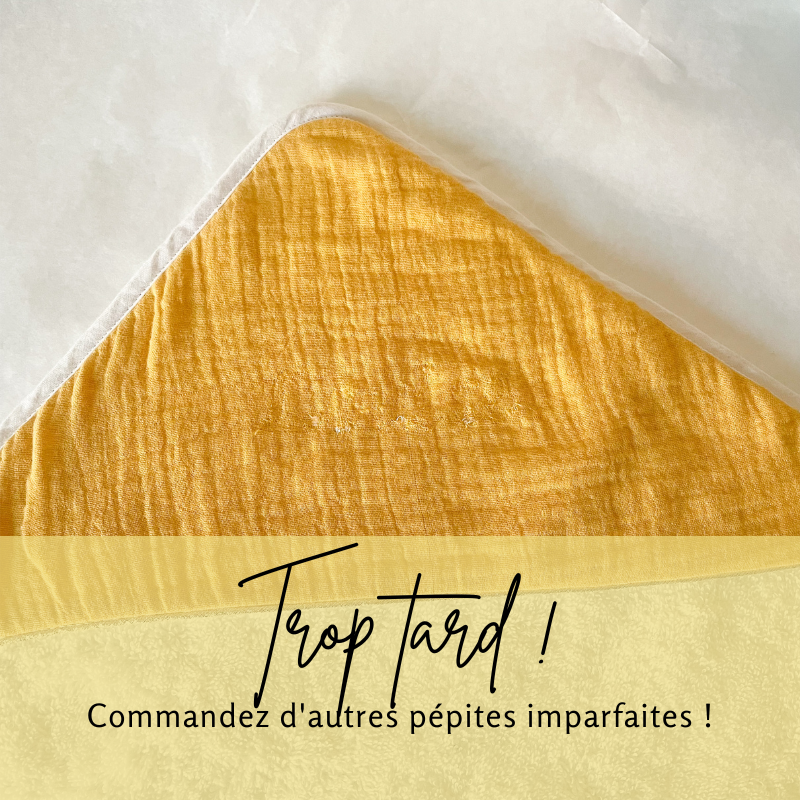 Cape de bain coton moutarde * Imparfaits