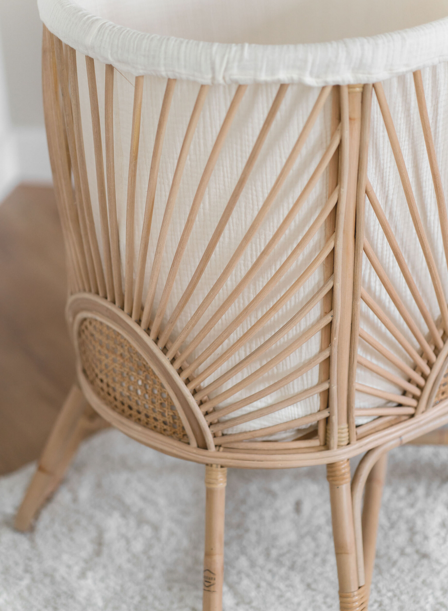 Berceau en rotin naturel et cannage FLORES