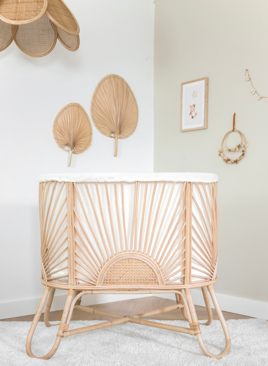 Berceau en rotin naturel et cannage FLORES