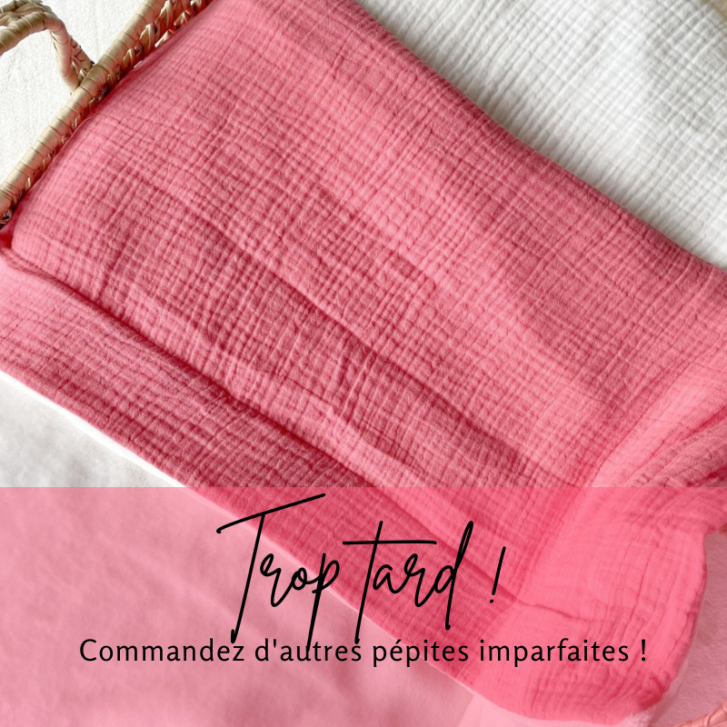 Couverture bébé doudou mi saison rose sorbet * Imparfaits