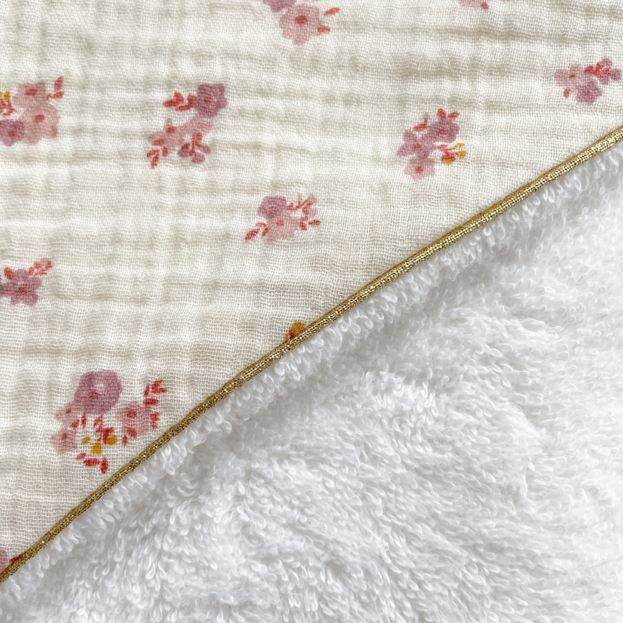Cape de bain coton Rosa