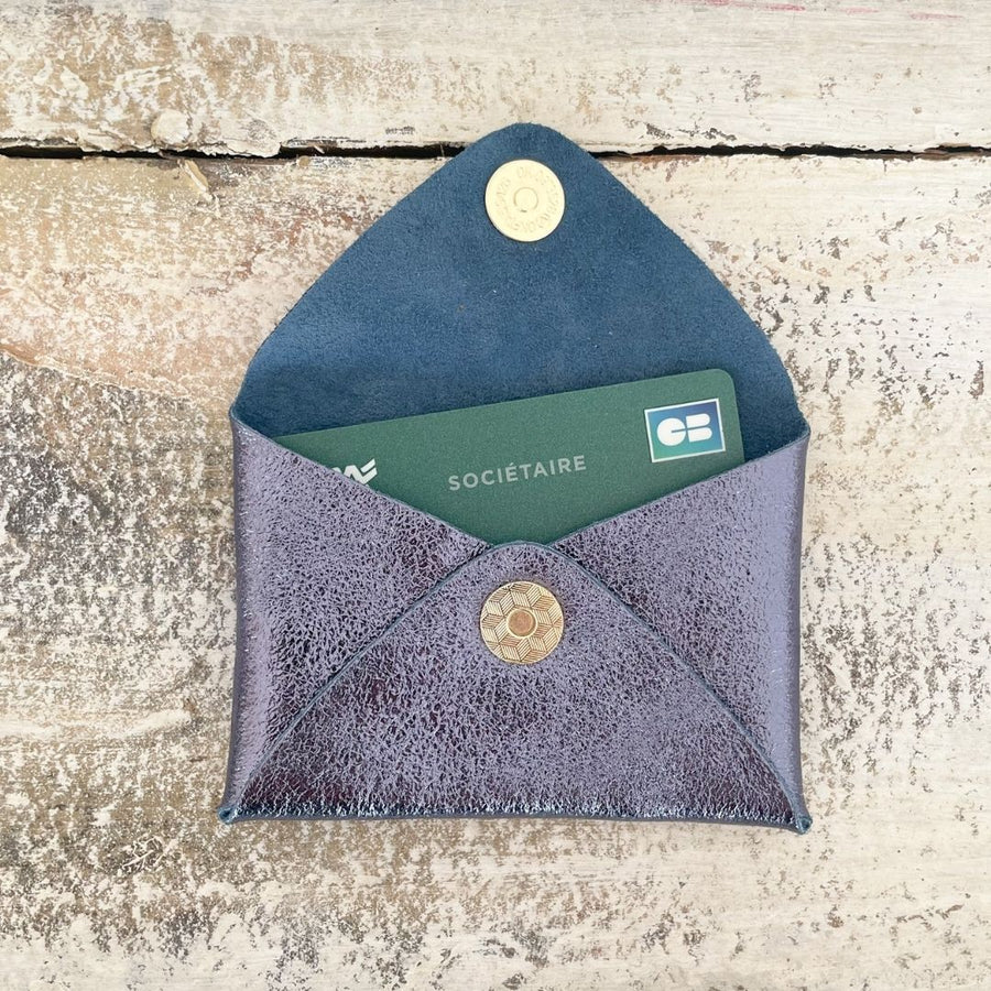 Mini pochette en cuir irisé