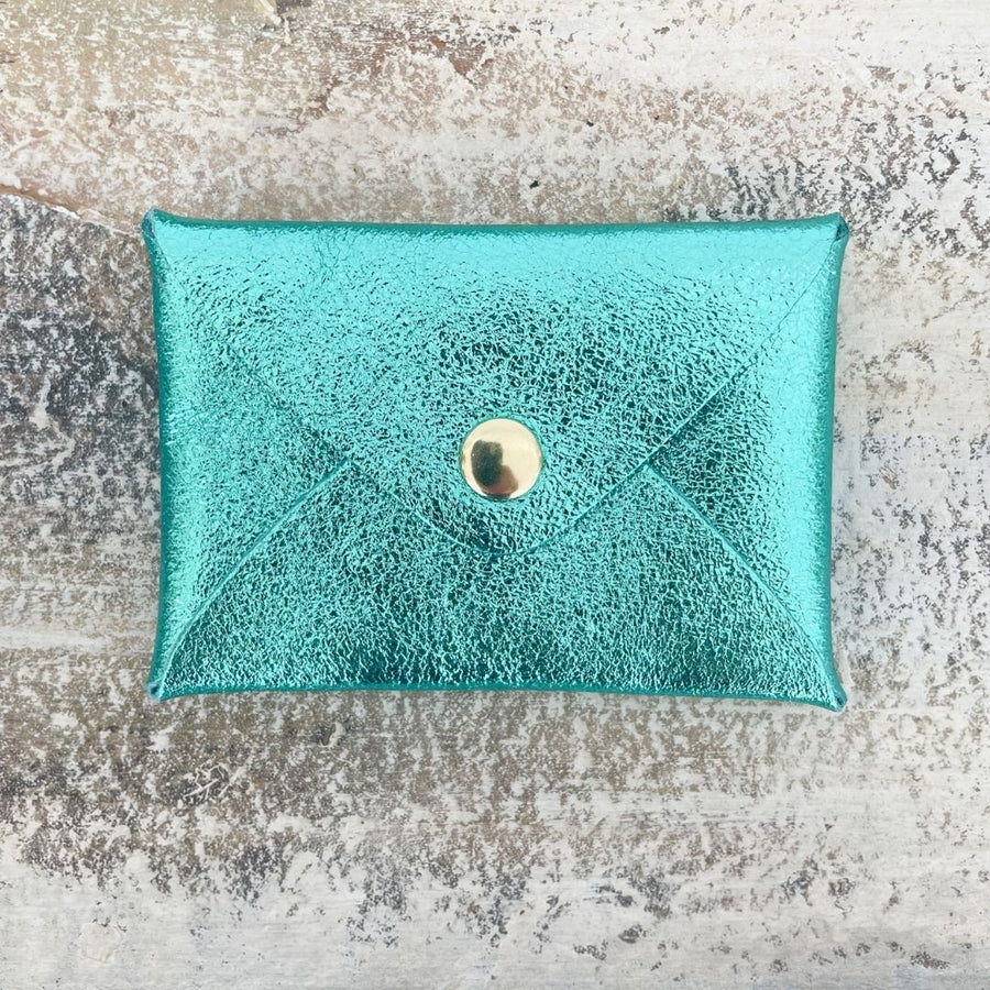 Mini pochette en cuir irisé