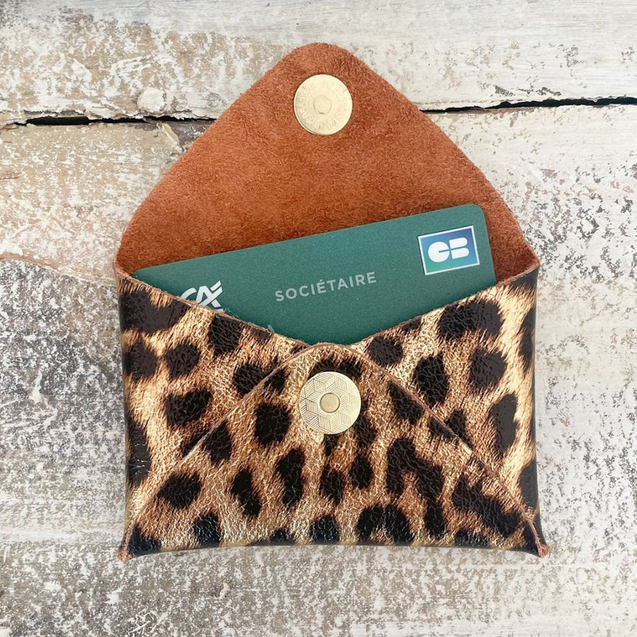 Mini pochette en cuir irisé