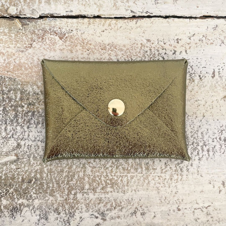 Mini pochette en cuir irisé