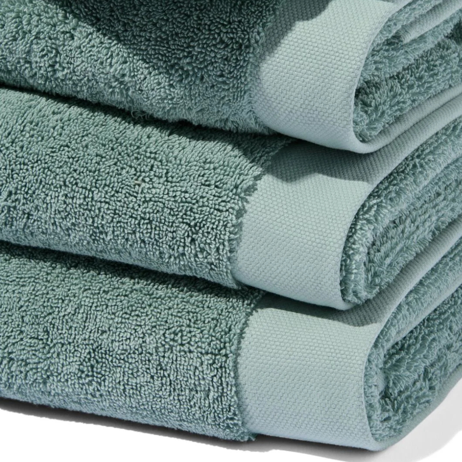 Serviette de bain personnalisable en éponge coton premium Sauge