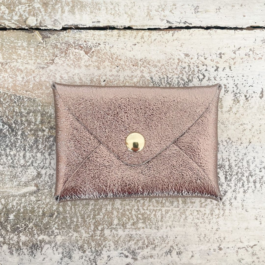 Mini pochette en cuir irisé