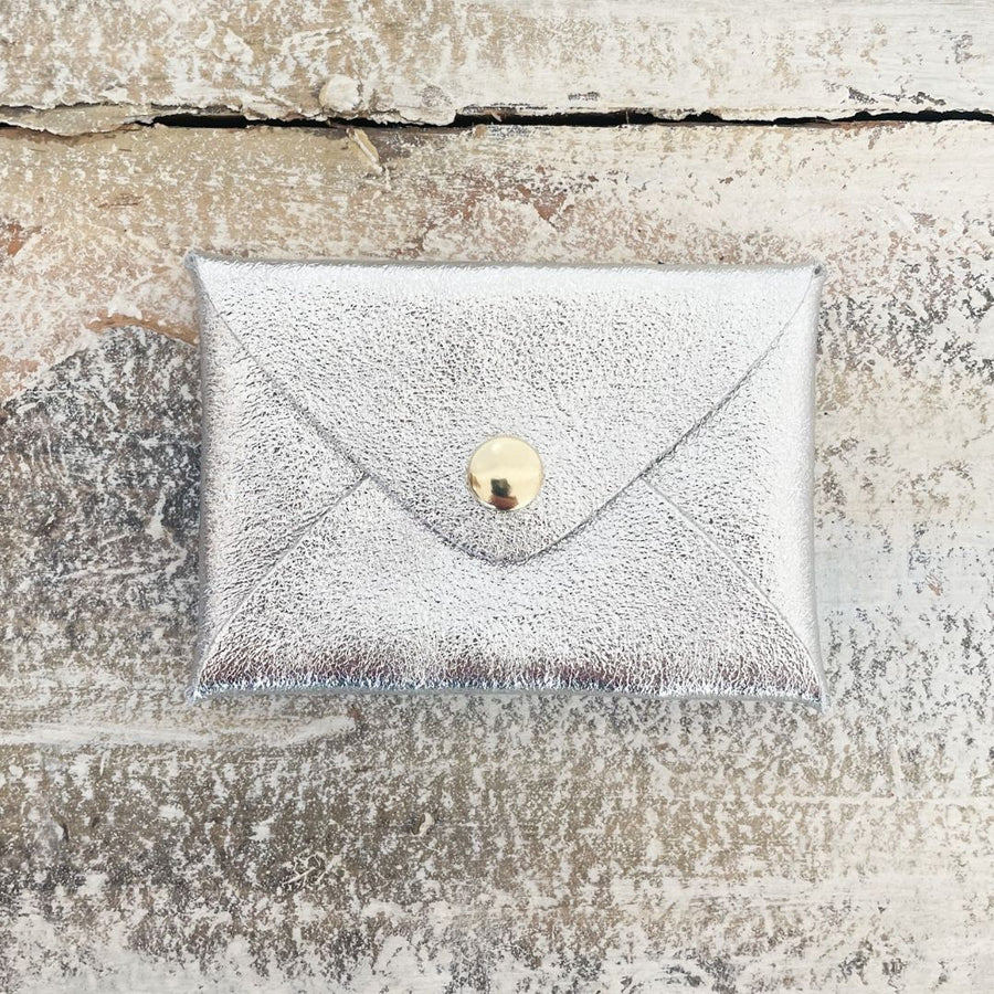 Mini pochette en cuir irisé