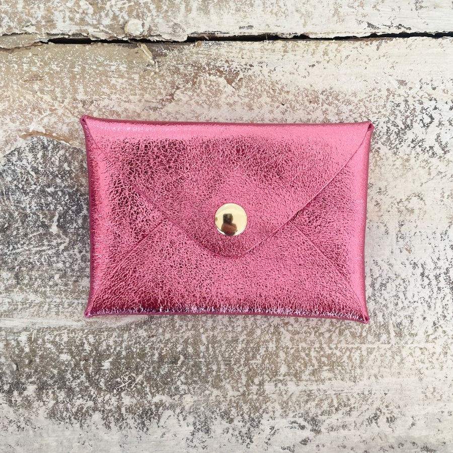 Mini pochette en cuir irisé