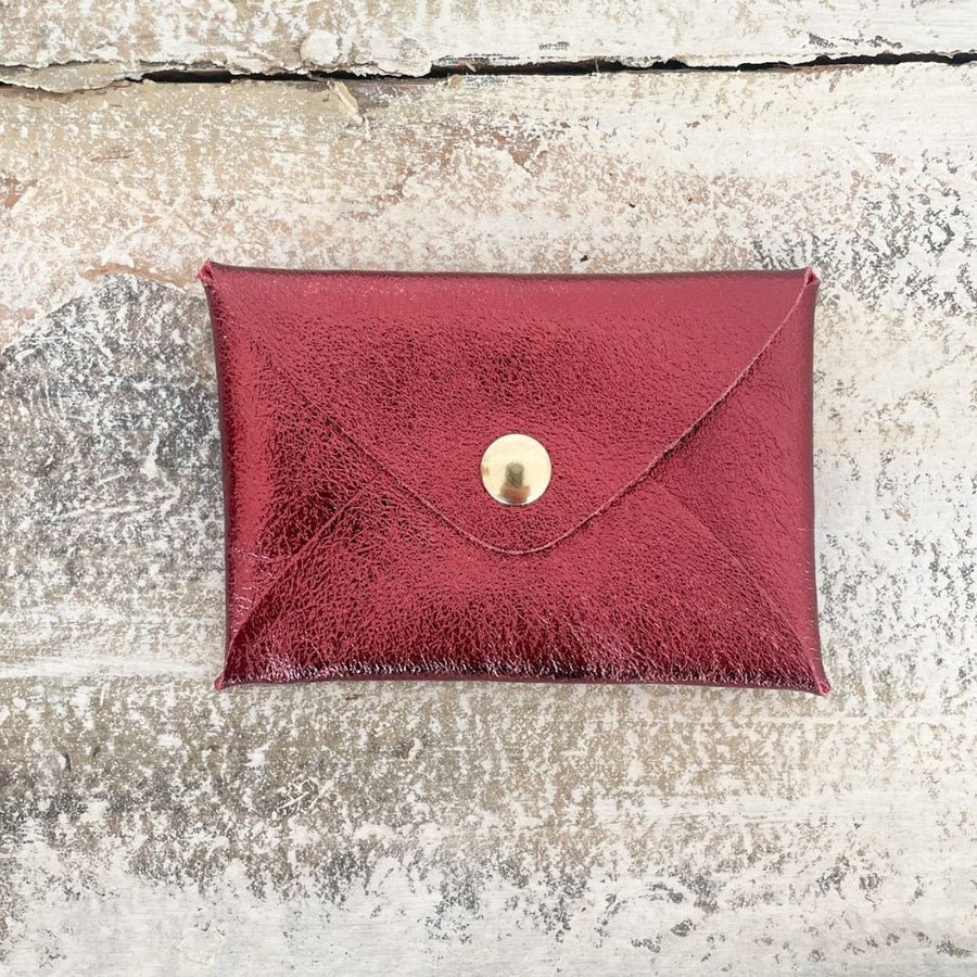 Mini pochette en cuir irisé