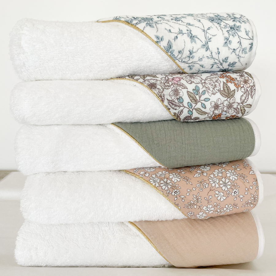 Cape de bain coton latte