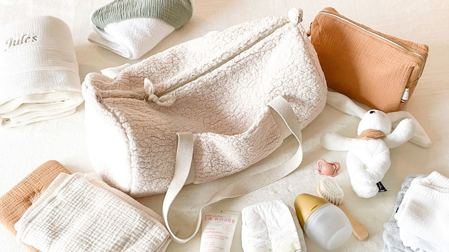 Sac à dos lapin personnalisable gaze bleu stone