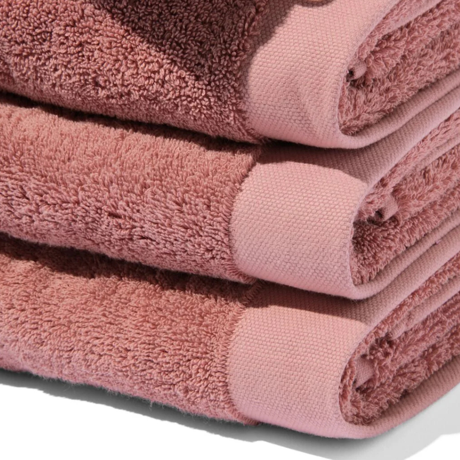 Serviette de bain personnalisable en éponge coton premium terracotta