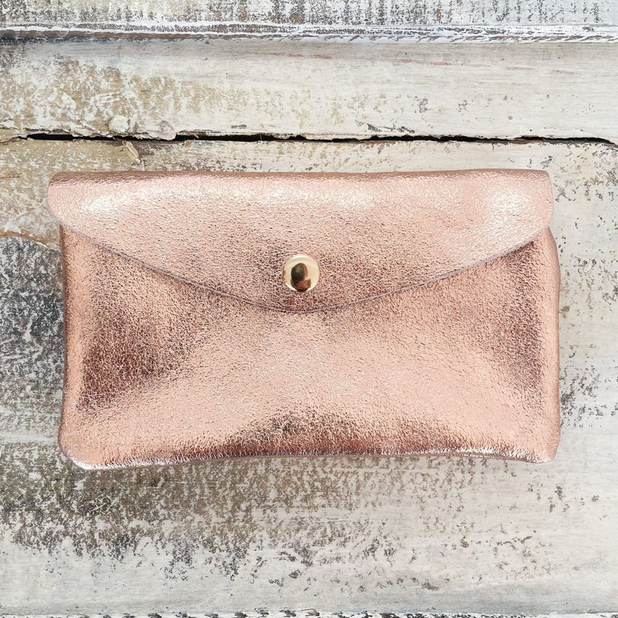 Portefeuille en cuir irisé