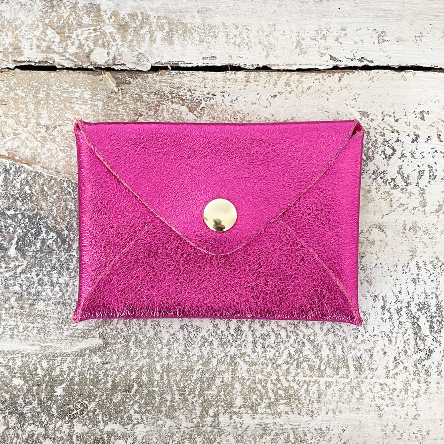 Mini pochette en cuir irisé