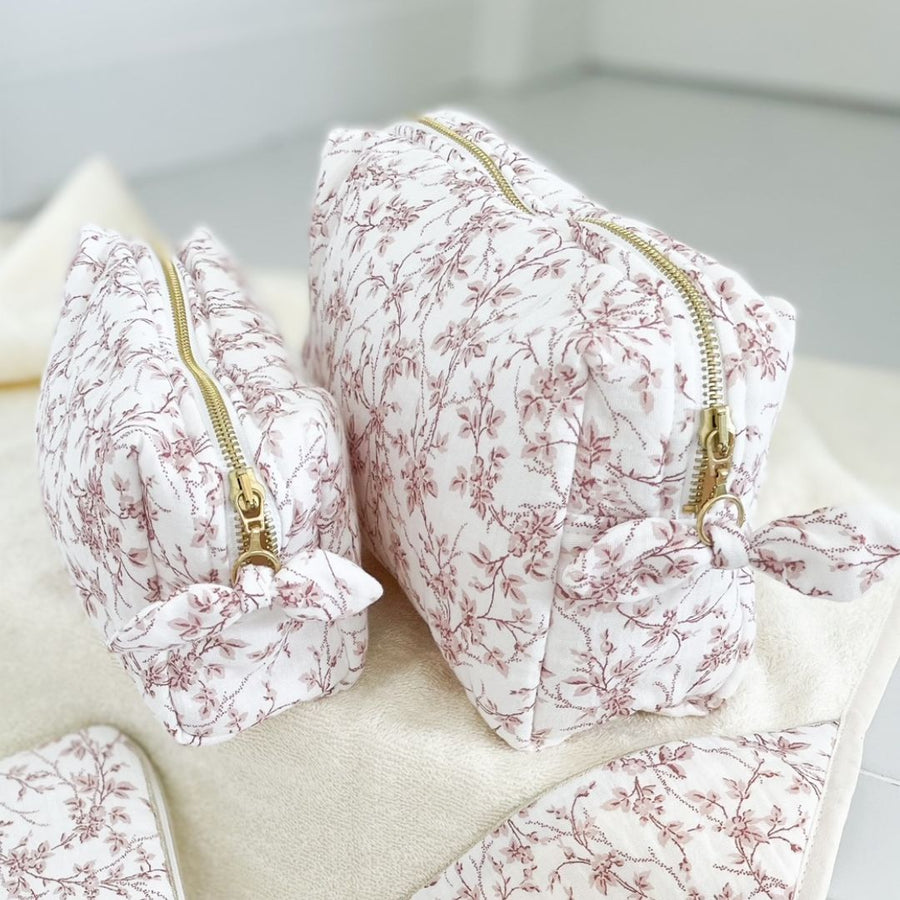 Trousse de toilette Jouy rose