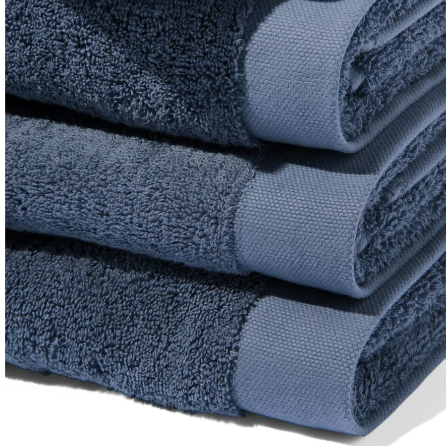 Serviette de bain personnalisable en éponge coton premium bleu orage