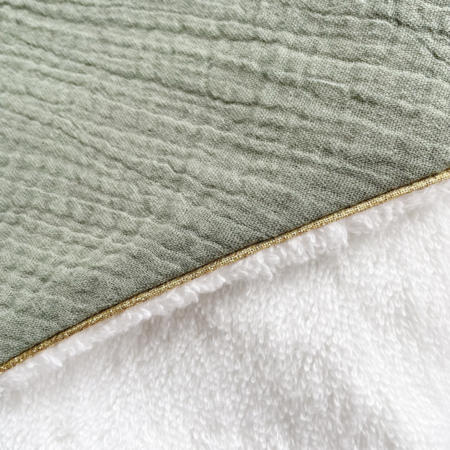 Cape de bain coton kaki