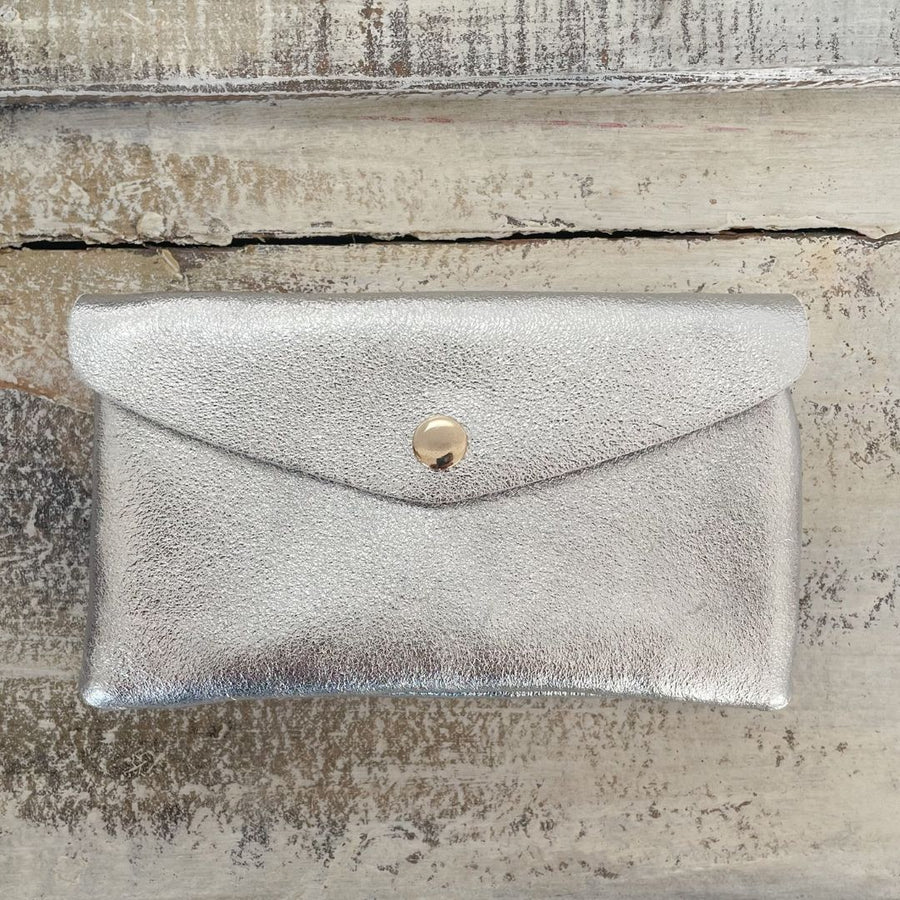 Portefeuille en cuir irisé