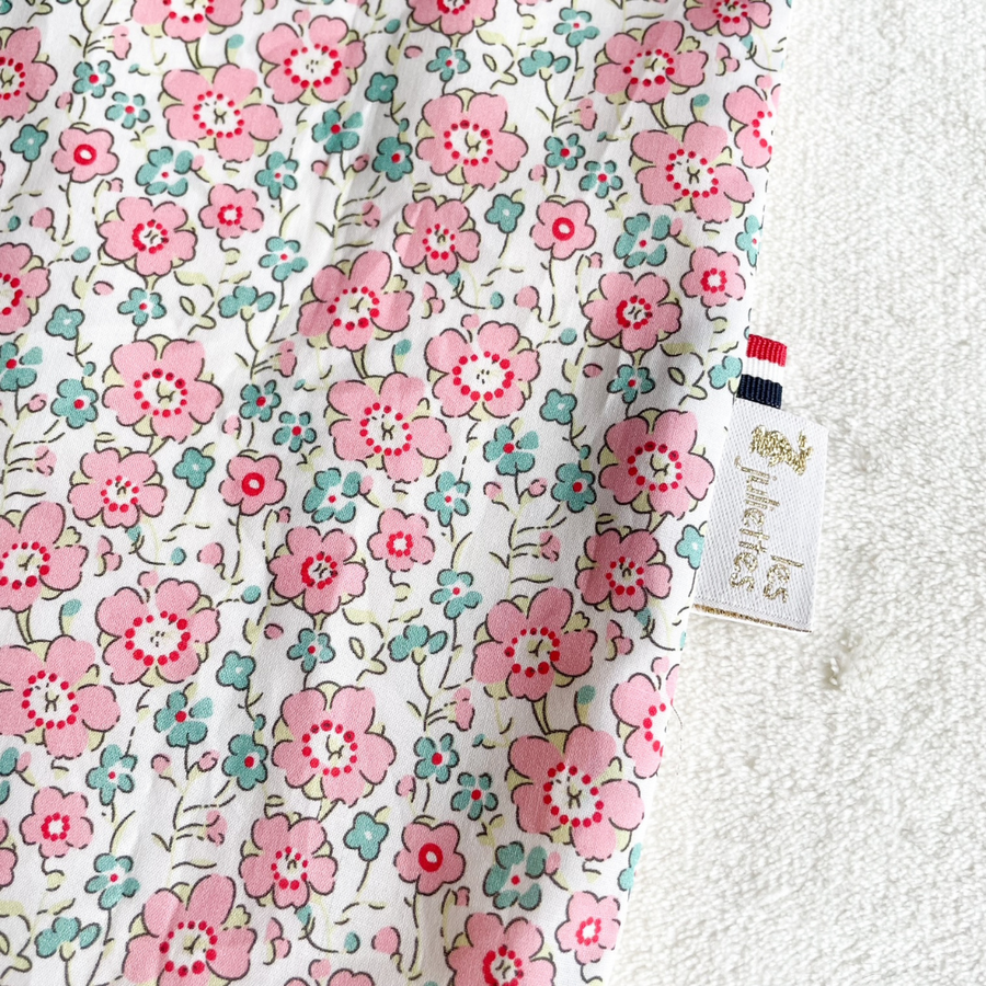 SERVIETTE DE TABLE / CANTINE - Fleuri rose
