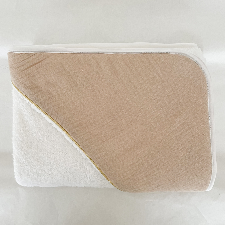 Cape de bain coton latte