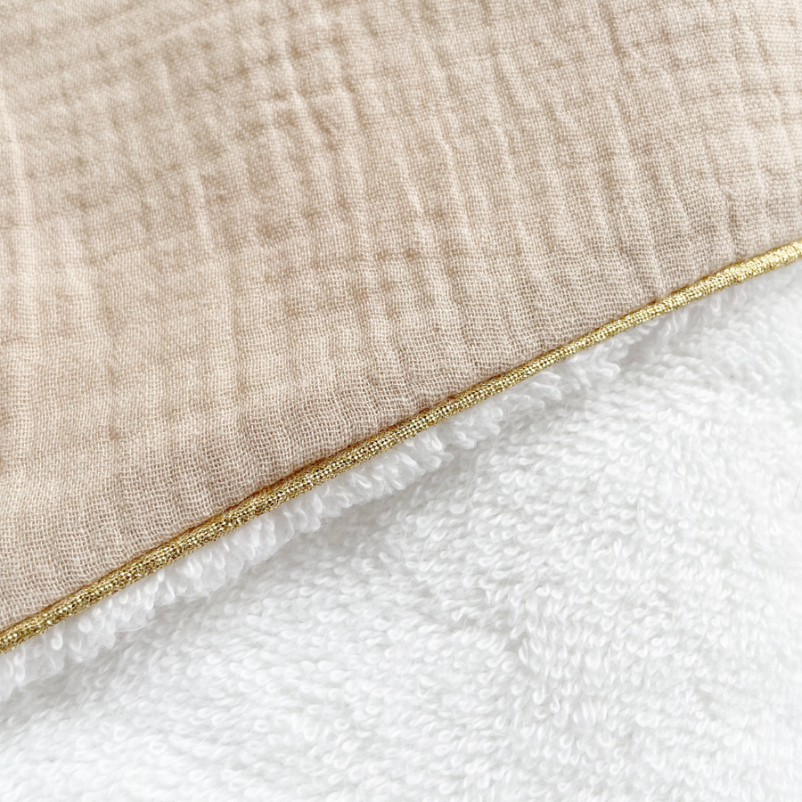 Cape de bain coton latte