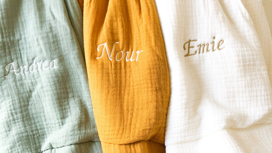 Sac à dos lapin personnalisable gaze bleu stone