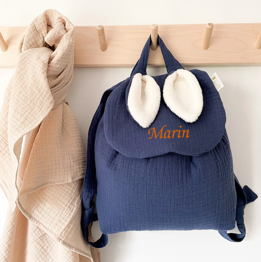 Sac à dos lapin gaze Marine