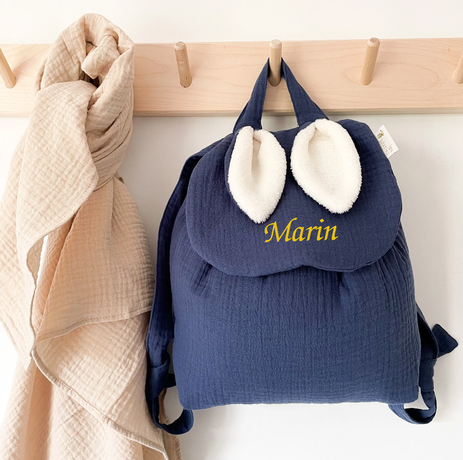 Sac à dos lapin gaze Marine