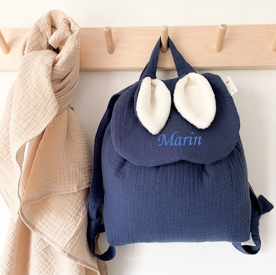 Sac à dos lapin gaze Marine