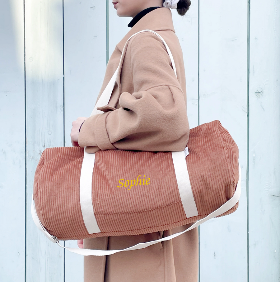Sac à langer velours Caramel