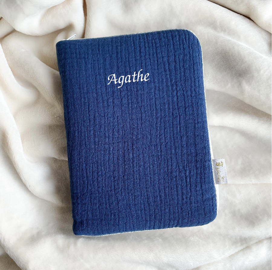 HOUSSE CARNET DE SANTE Bleu marine