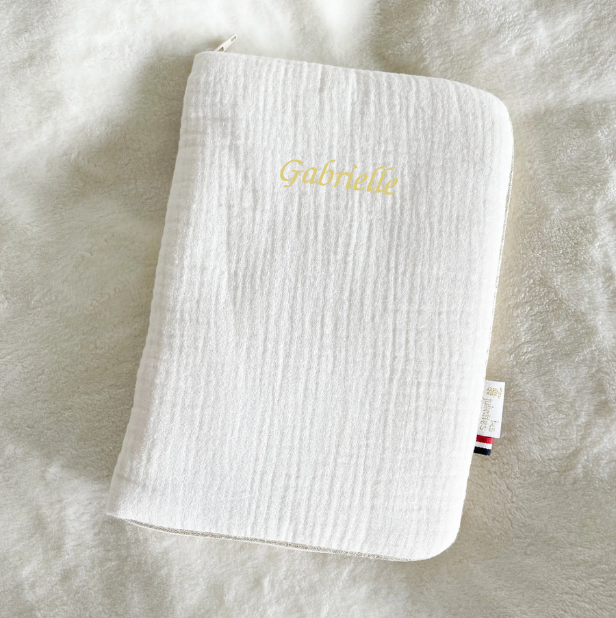 HOUSSE CARNET DE SANTE écru