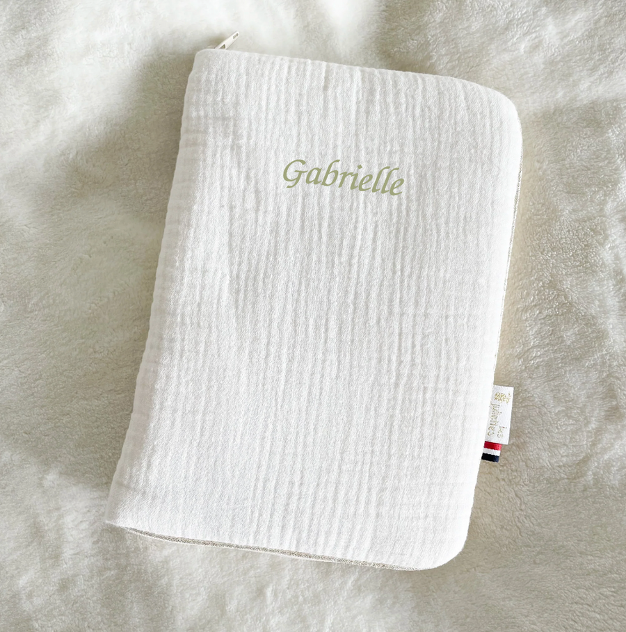 HOUSSE CARNET DE SANTE écru