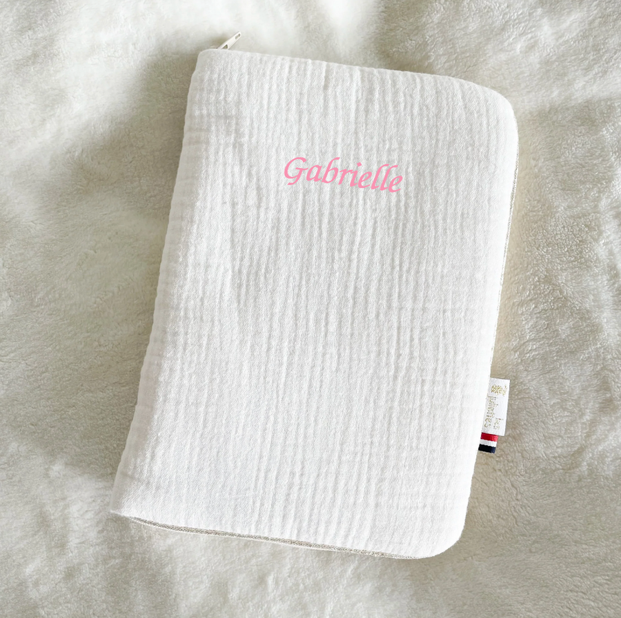 HOUSSE CARNET DE SANTE écru