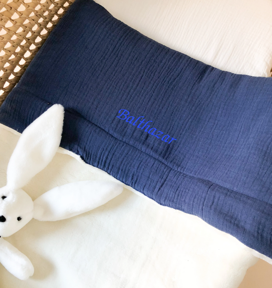 COUVERTURE BEBE DOUDOU MARINE