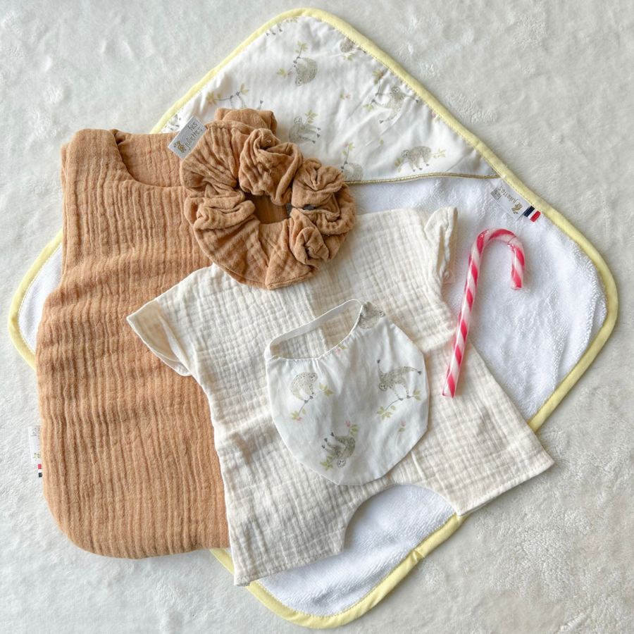 Ensemble poupon et poupée 32/42cm #106