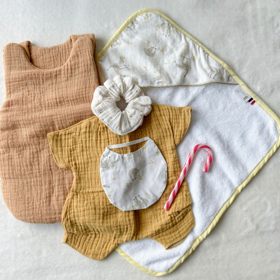 Ensemble poupon et poupée 32/42cm #107