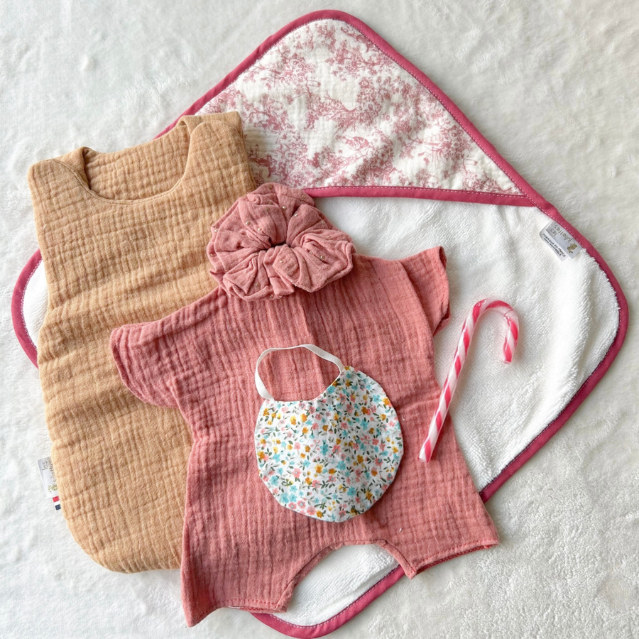 Ensemble poupon et poupée 32/42cm #119