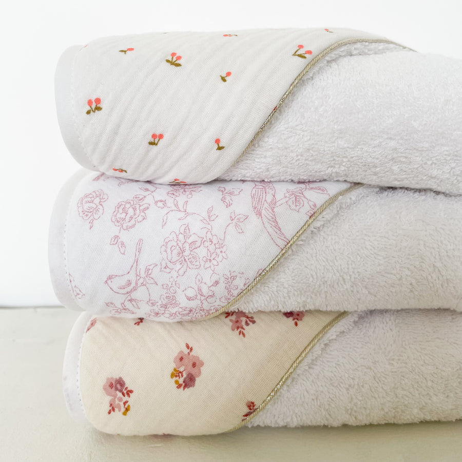 Cape de bain coton Rosa