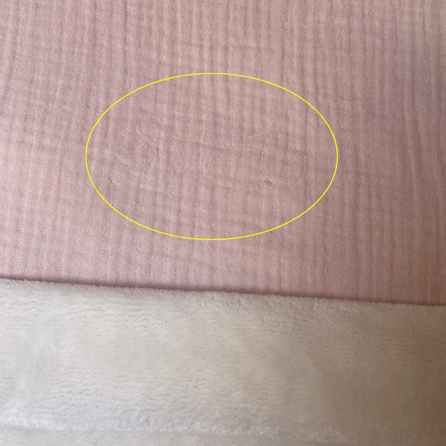 Couverture bébé doudou toute saison rose poudré * Imparfaits