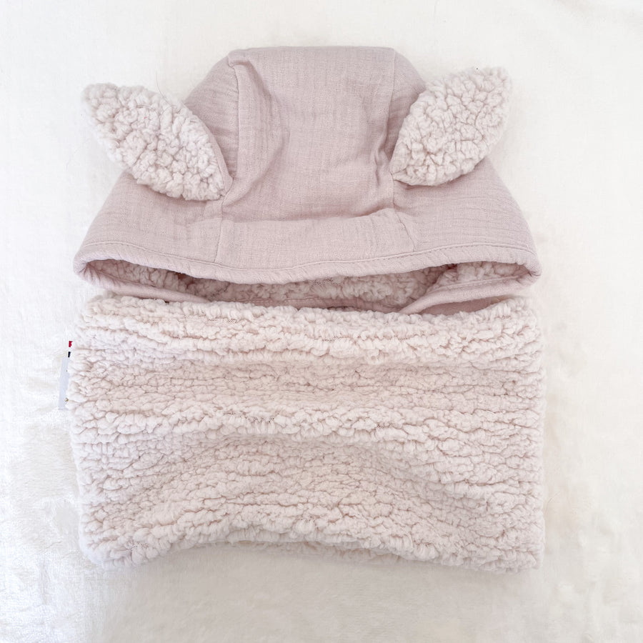 BONNET BEGUIN HIVER - rose poudre