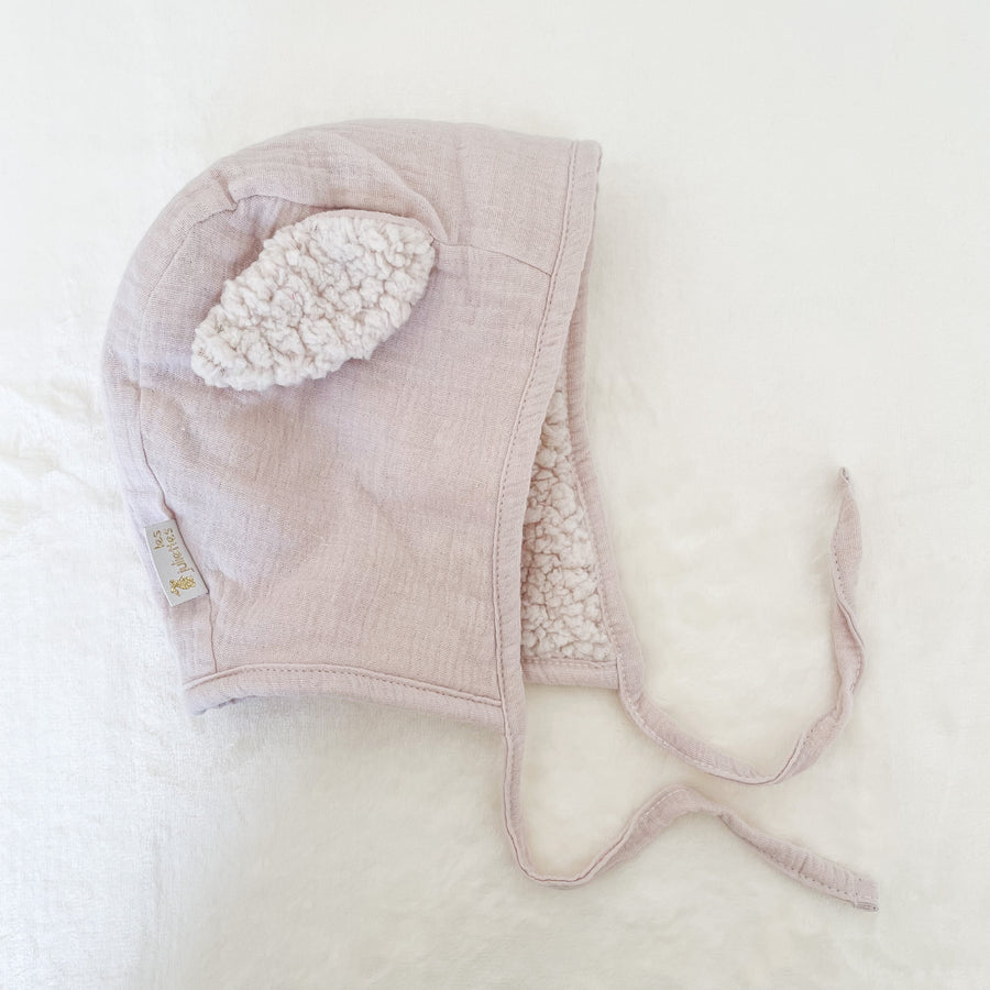 BONNET BEGUIN HIVER - rose poudre