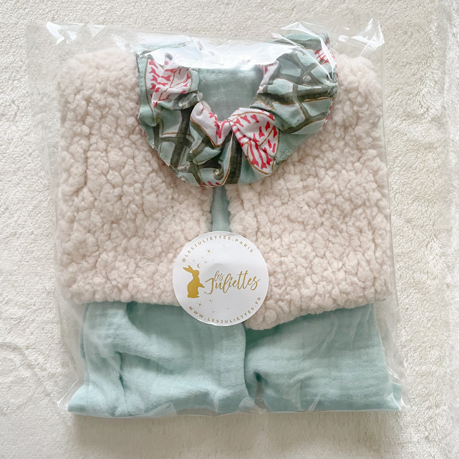 Tenue poupon 34/42 cm - 3 pièces - coloris divers