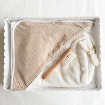 Coffret cadeau bain bébé personnalisé Latte