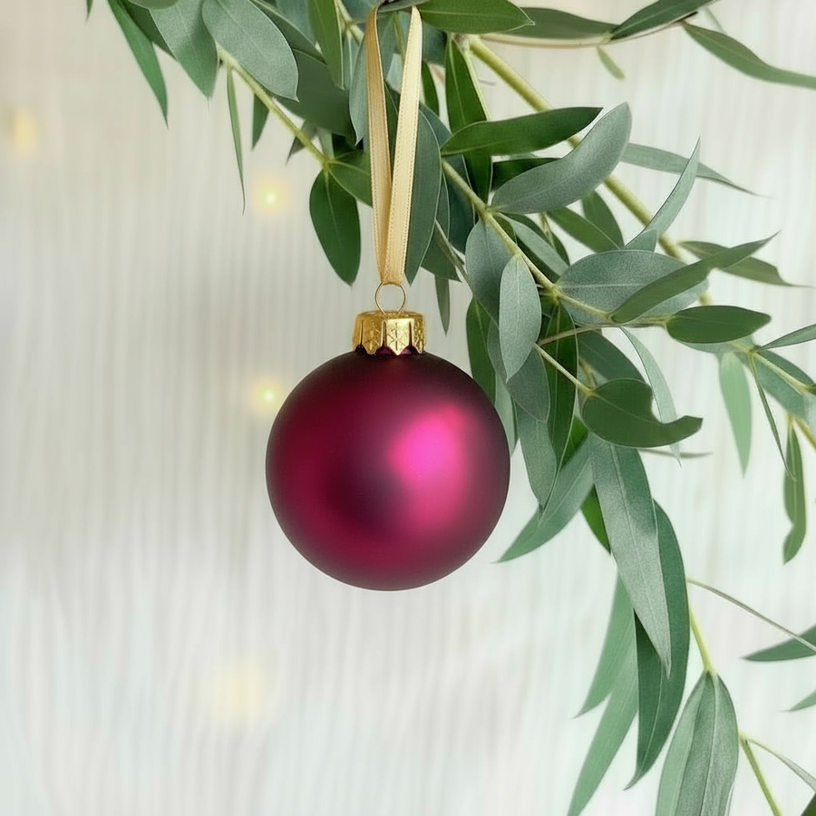 🎄 Lot de 4 boules de Noël multicolore personnalisées en verre