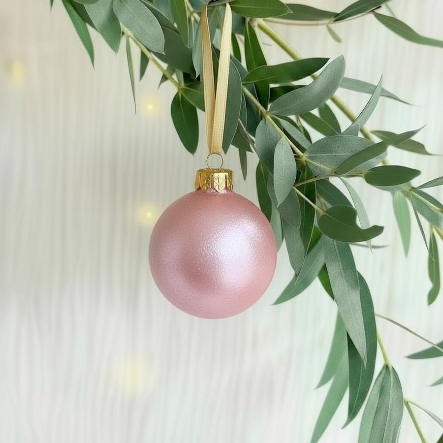 🎄 Lot de 4 boules de Noël multicolore personnalisées en verre